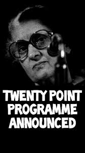 Indira Gandhi's 20-point plan to eradicate poverty